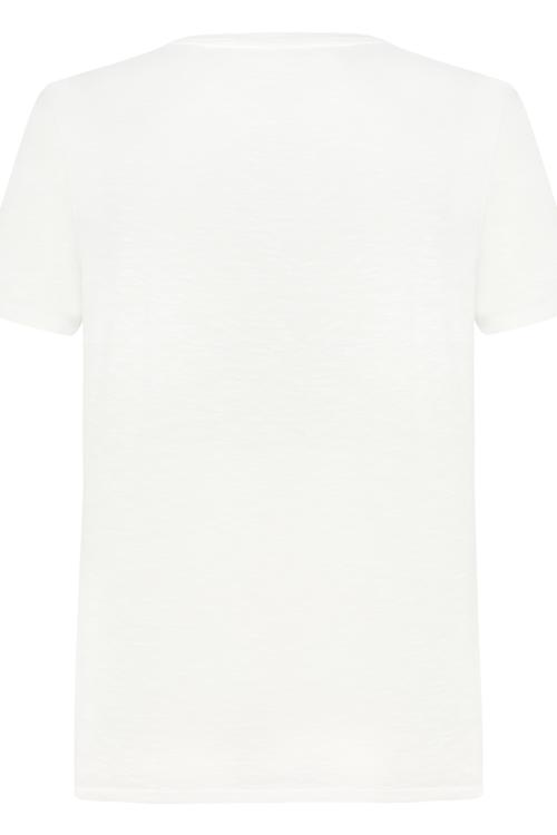  BİSİKLET YAKA BASKILI PAMUK T-SHIRT