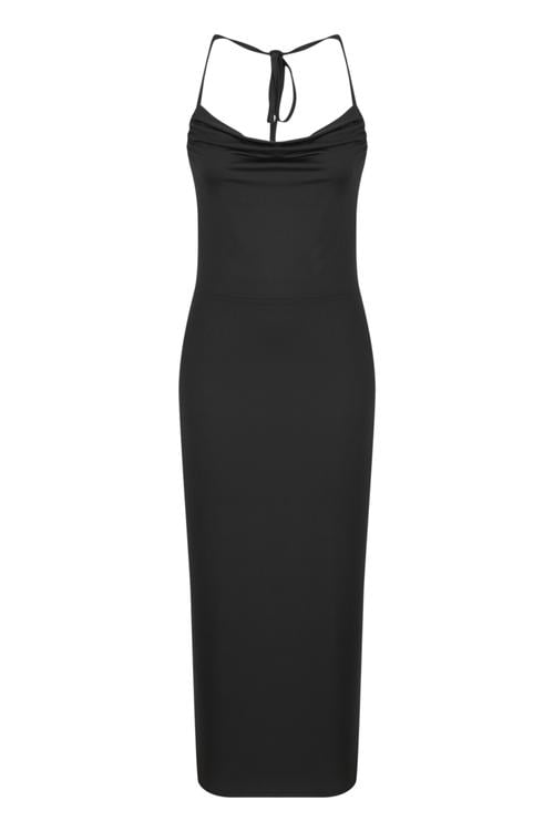  BOYUNDAN BAĞLAMALI MAXI ELBİSE