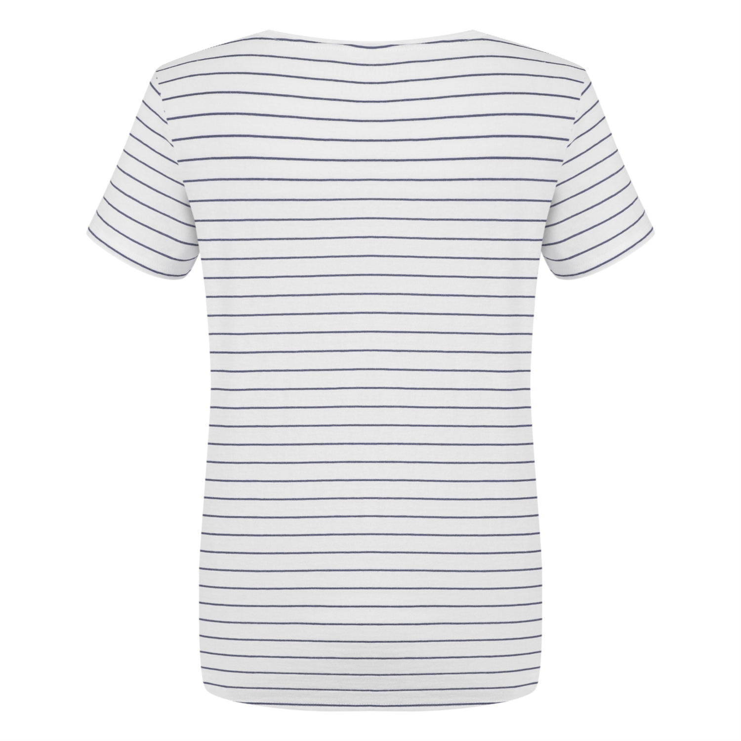 BİSİKLET YAKA SİM DETAYLI ÇİZGİLİ PAMUKLU T-SHIRT