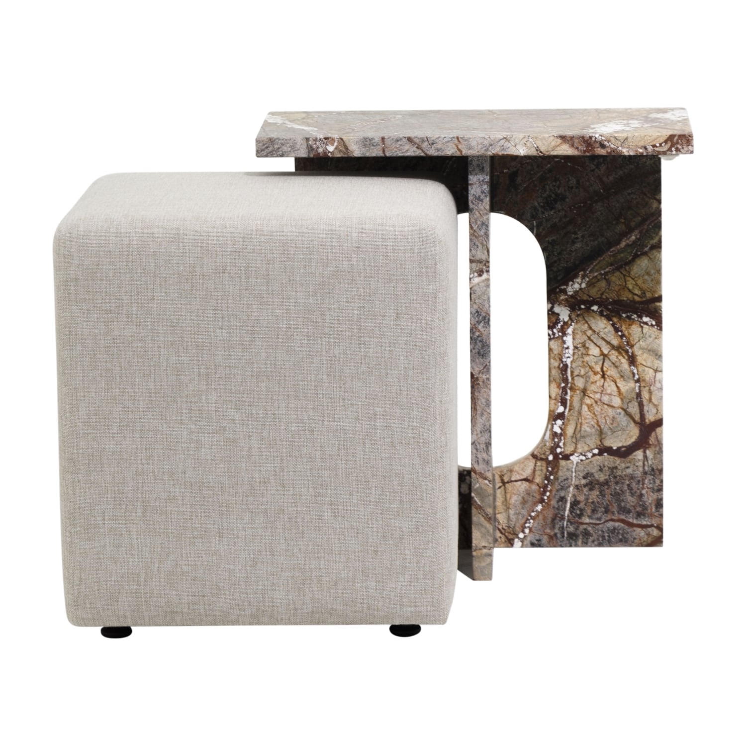 BROWN MINI ALL MARBLE &1 PUF   SEHPA