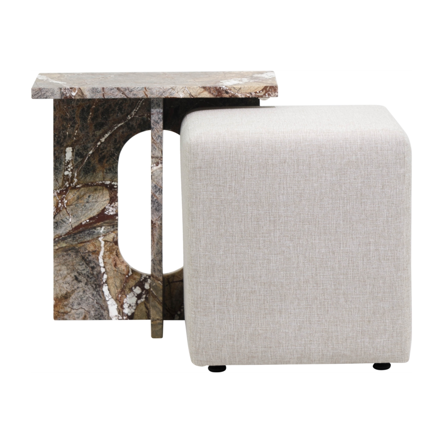 BROWN MINI ALL MARBLE &1 PUF   SEHPA