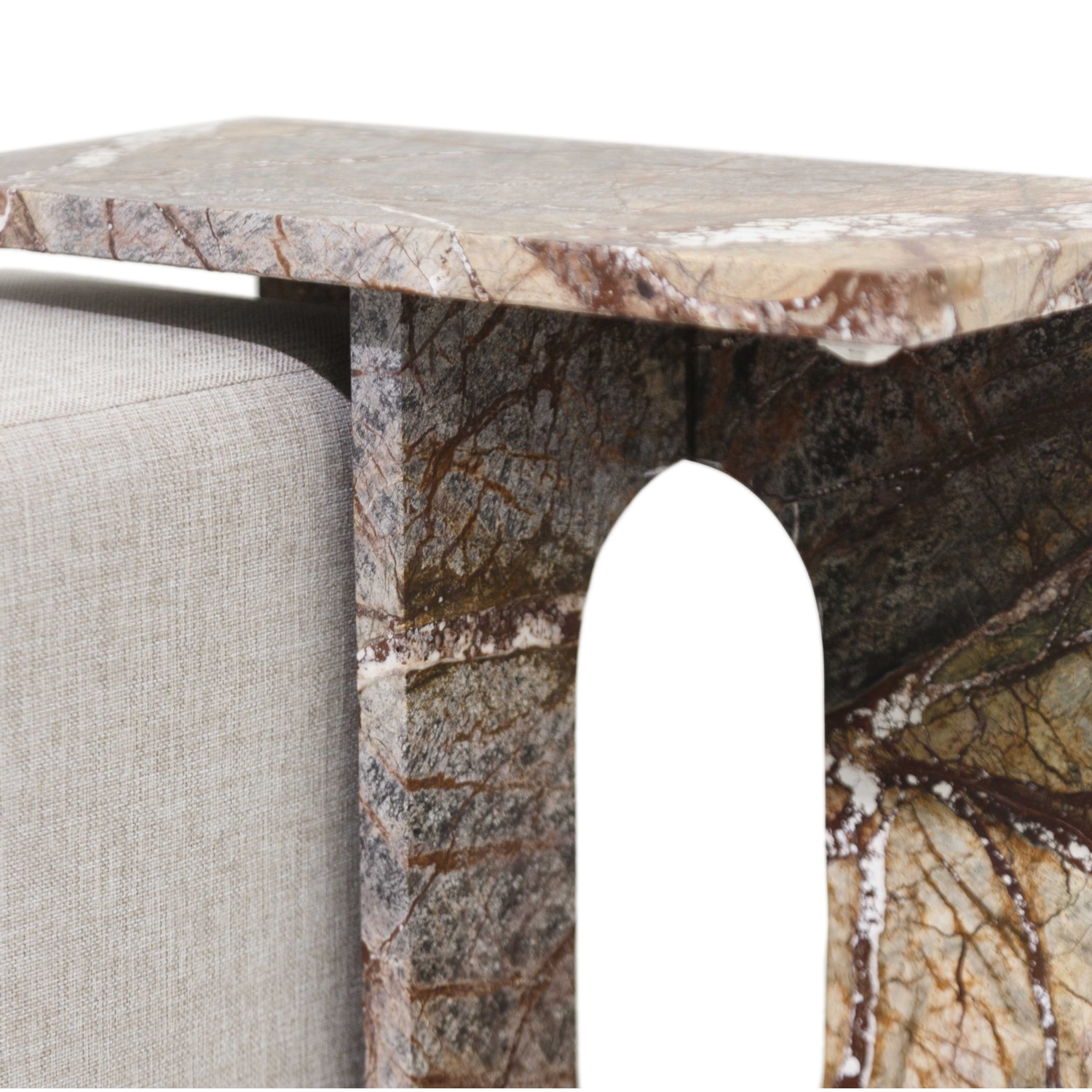 BROWN MINI ALL MARBLE &1 PUF   SEHPA