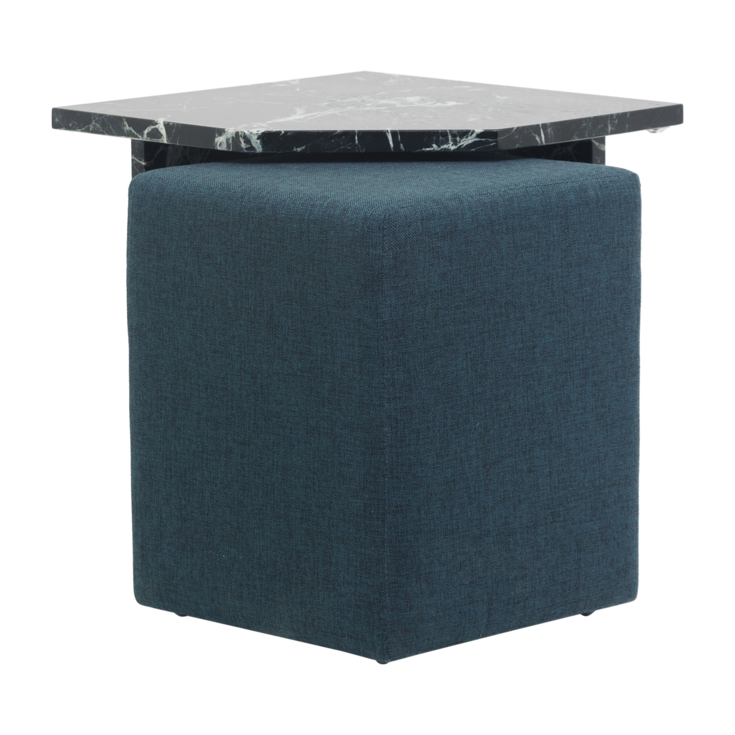 PETROL YEŞIL 2 AYAKLı ALL MARBLE & 1 PUF Ö.Ü SEHPA