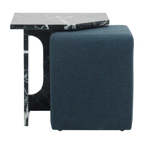  PETROL YEŞIL 2 AYAKLı ALL MARBLE & 1 PUF Ö.Ü SEHPA