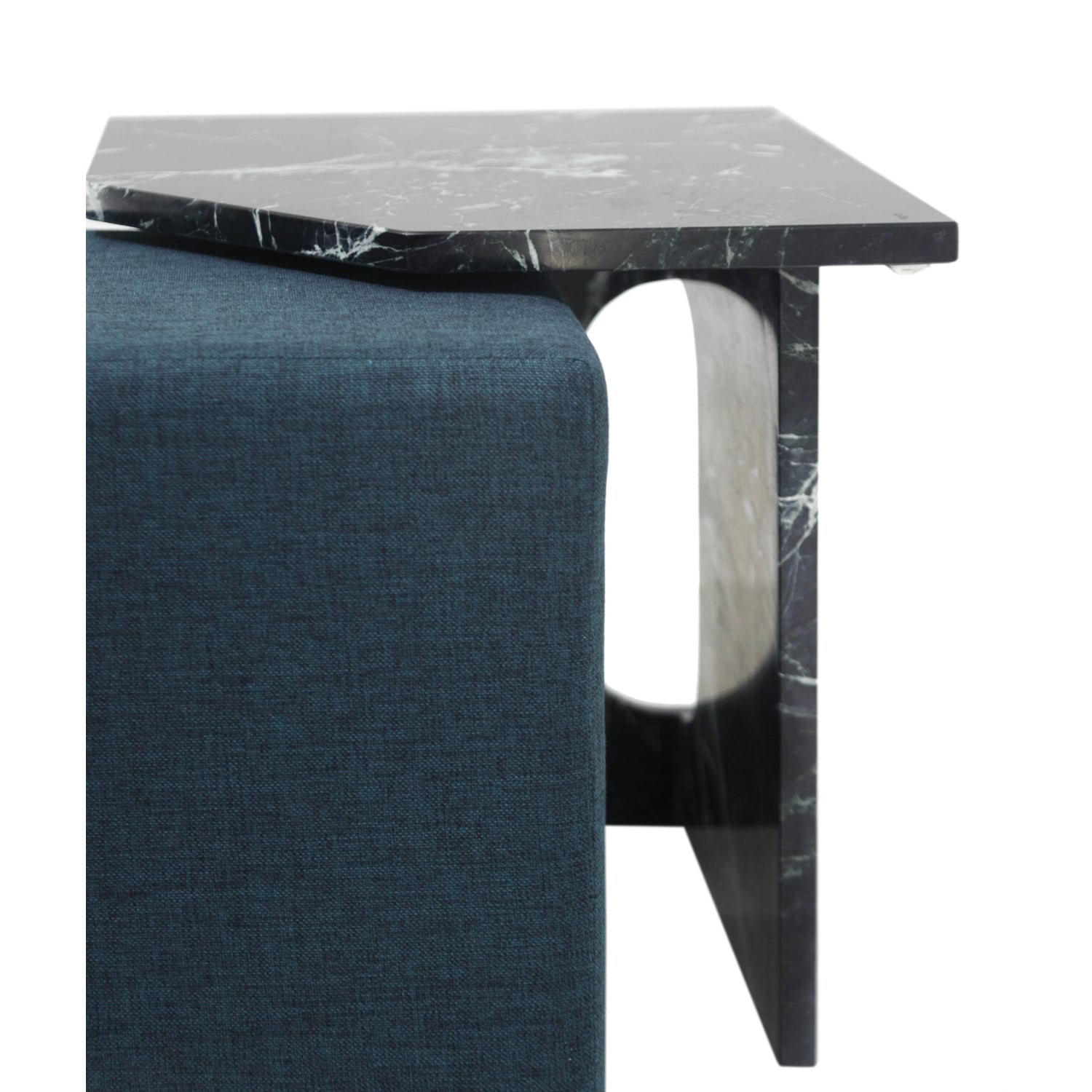 PETROL YEŞIL 2 AYAKLı ALL MARBLE & 1 PUF Ö.Ü SEHPA