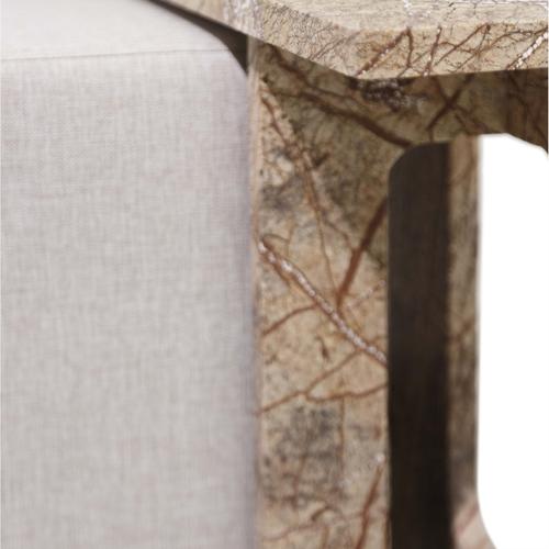  BROWN 2LI MINI ALL MARBLE  & 1 PUF ÖZEL ÜRT. SEHPA