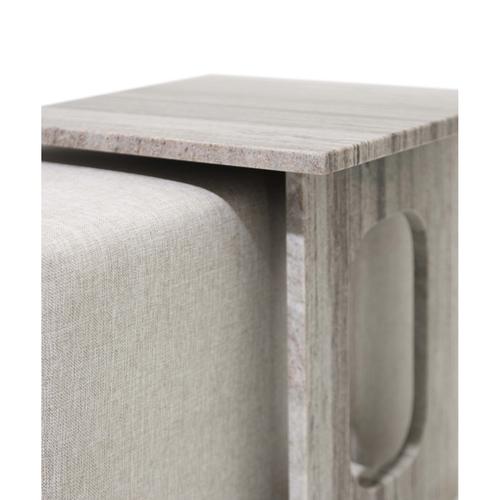  POLISSANDRO 3 AYAKLı ALL MARBLE & 2 PUF SEHPA