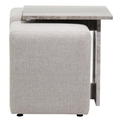  POLISSANDRO 3 AYAKLı ALL MARBLE & 2 PUF SEHPA