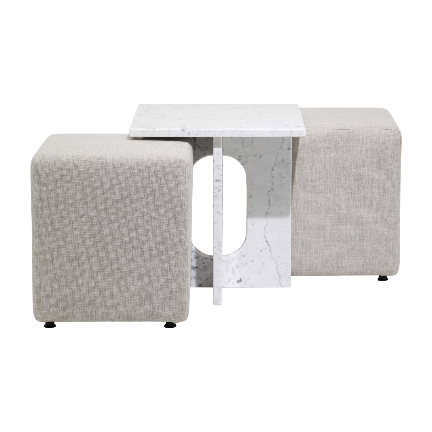 SIVEC 4 AYAKLı ALL MARBLE &2 PUF   SEHPA