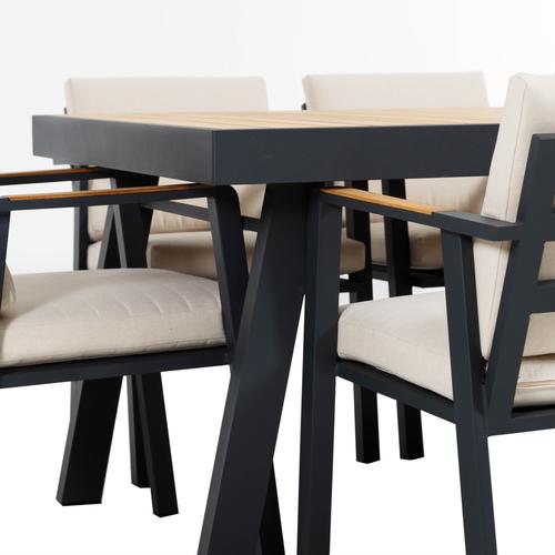  TARCOS YEMEK SETİ ANTRASIT 8 SANDALYE 260 CM