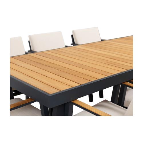  TARCOS YEMEK SETİ ANTRASIT 8 SANDALYE 260 CM