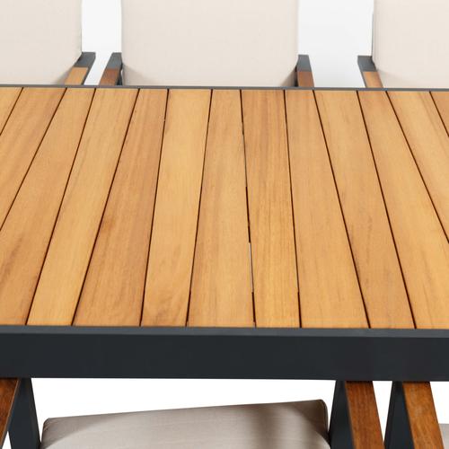  TARCOS YEMEK SETİ ANTRASIT 8 SANDALYE 260 CM