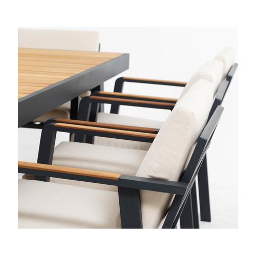  TARCOS YEMEK SETİ ANTRASIT 8 SANDALYE 260 CM