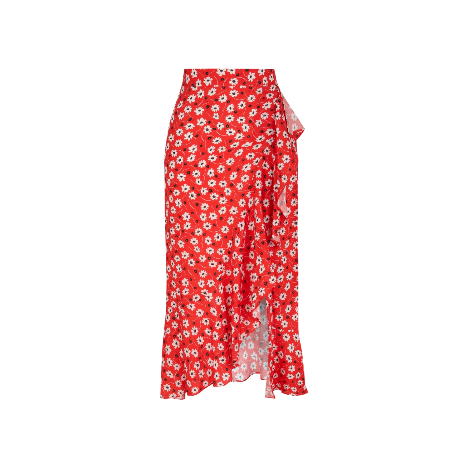 BAĞLAMA DETAYLI YIRTMAÇLI MİDİ ETEK