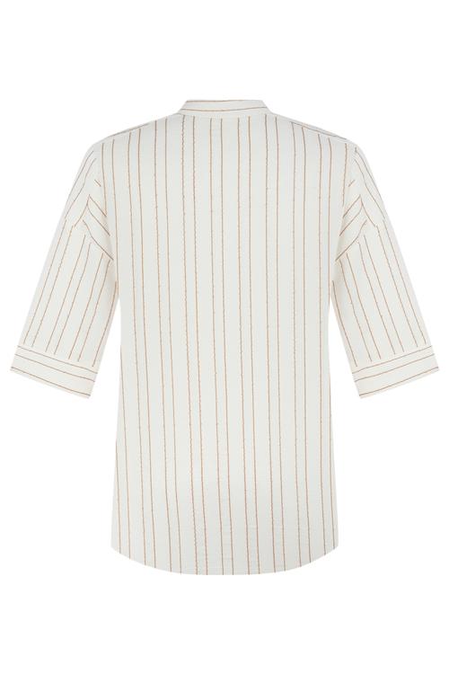  ÇİZGİLİ RAHAT KESİM GÖMLEK