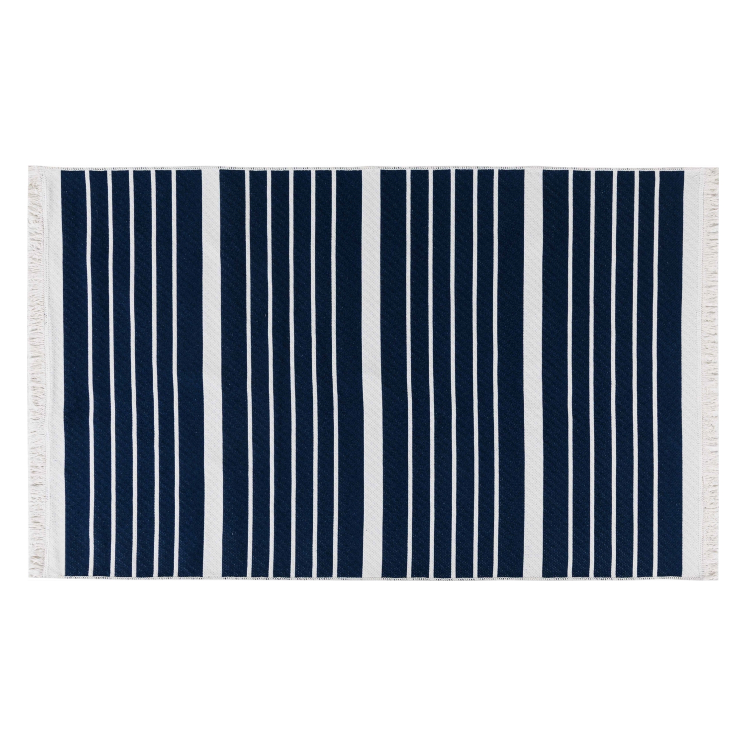 LARISSA ÇİZGİLİ HALI LACİVERT BEYAZ 120X180CM