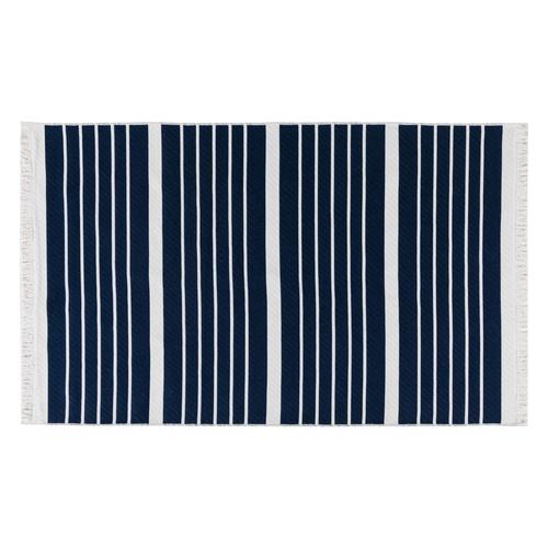  LARISSA ÇİZGİLİ HALI LACİVERT BEYAZ 120X180CM