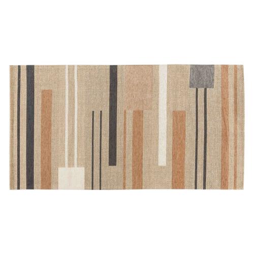  KATERINI KİLİM BEJ KİREMİT RENK ÇİZGİLİ 80X150CM