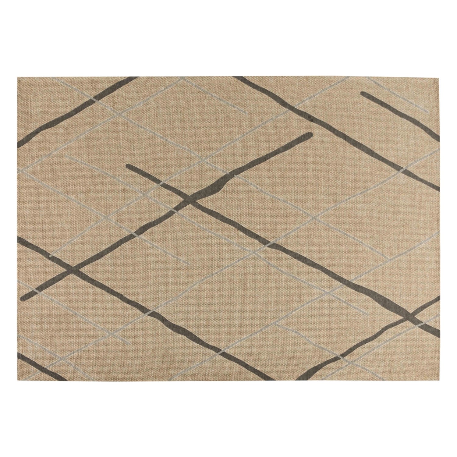 KATERINI HALI BEJ GRİ RENK ÇİZGİLİ 160X230CM