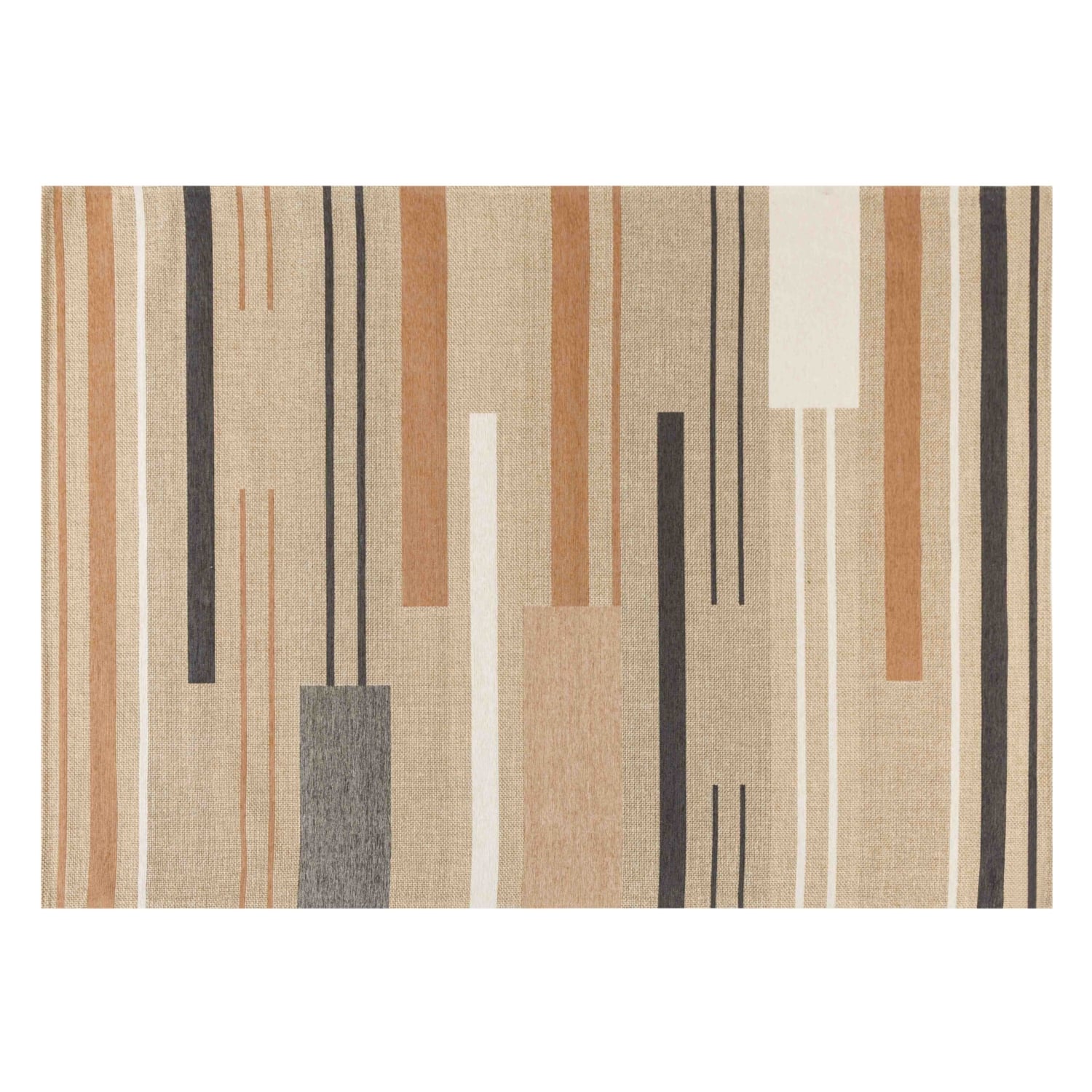 KATERINI HALI BEJ KİREMİT RENK ÇİZGİLİ 160X230CM