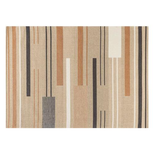  KATERINI HALI BEJ KİREMİT RENK ÇİZGİLİ 160X230CM