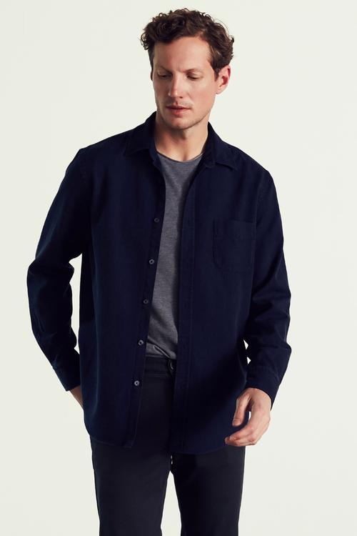  REGULAR FITTENSEL INDIGO GÖMLEK