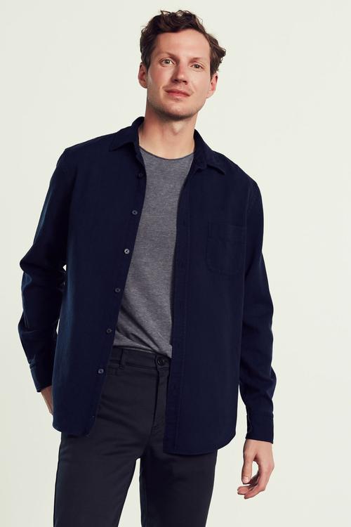  REGULAR FITTENSEL INDIGO GÖMLEK