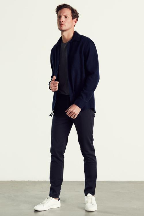  REGULAR FITTENSEL INDIGO GÖMLEK