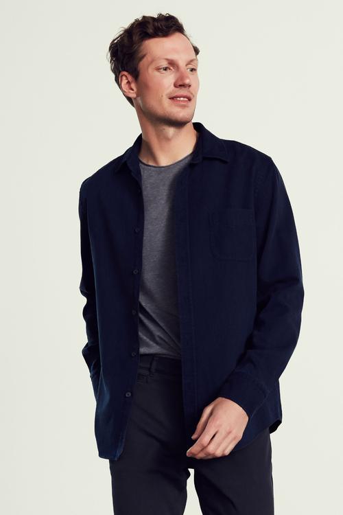  REGULAR FITTENSEL INDIGO GÖMLEK