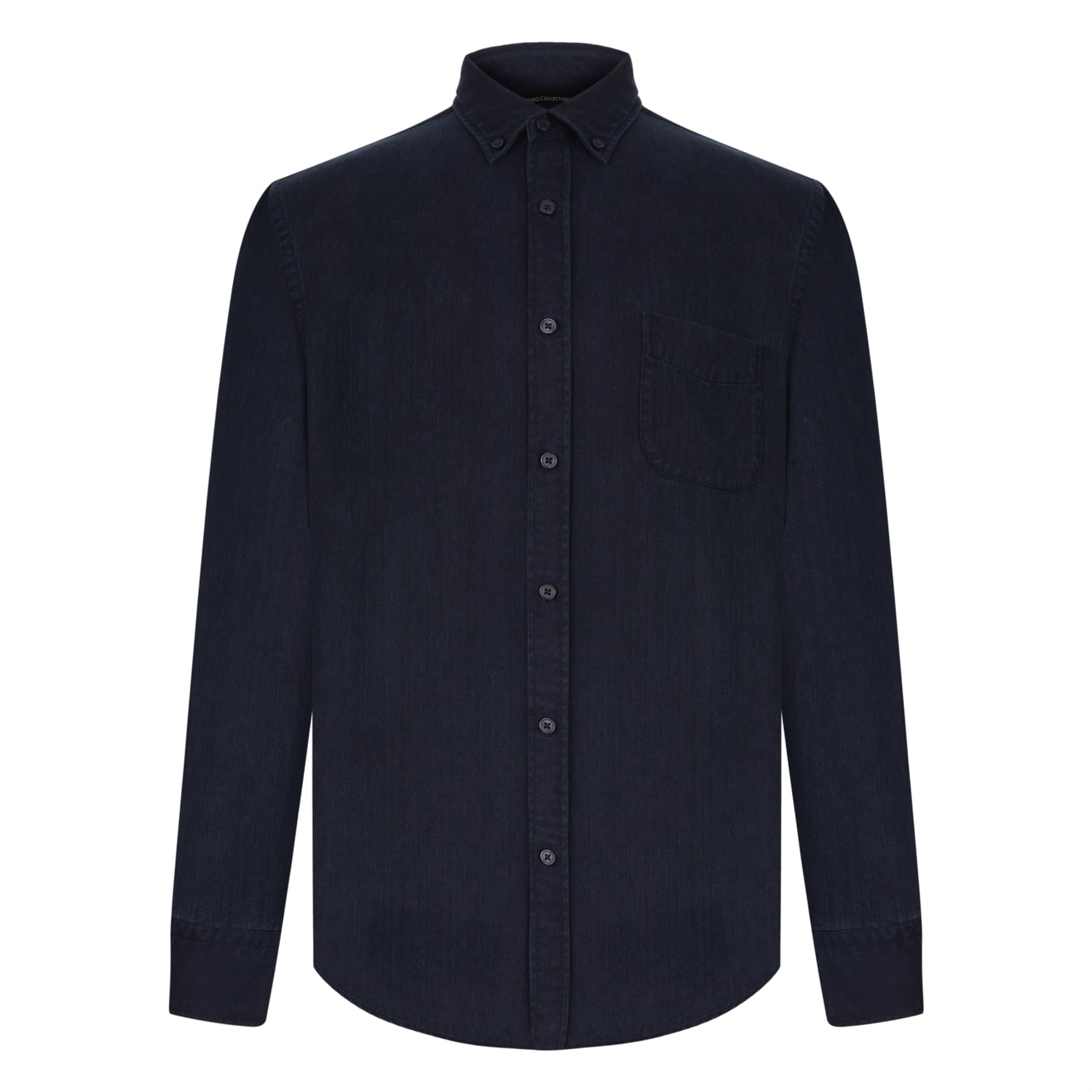 REGULAR FITTENSEL INDIGO GÖMLEK