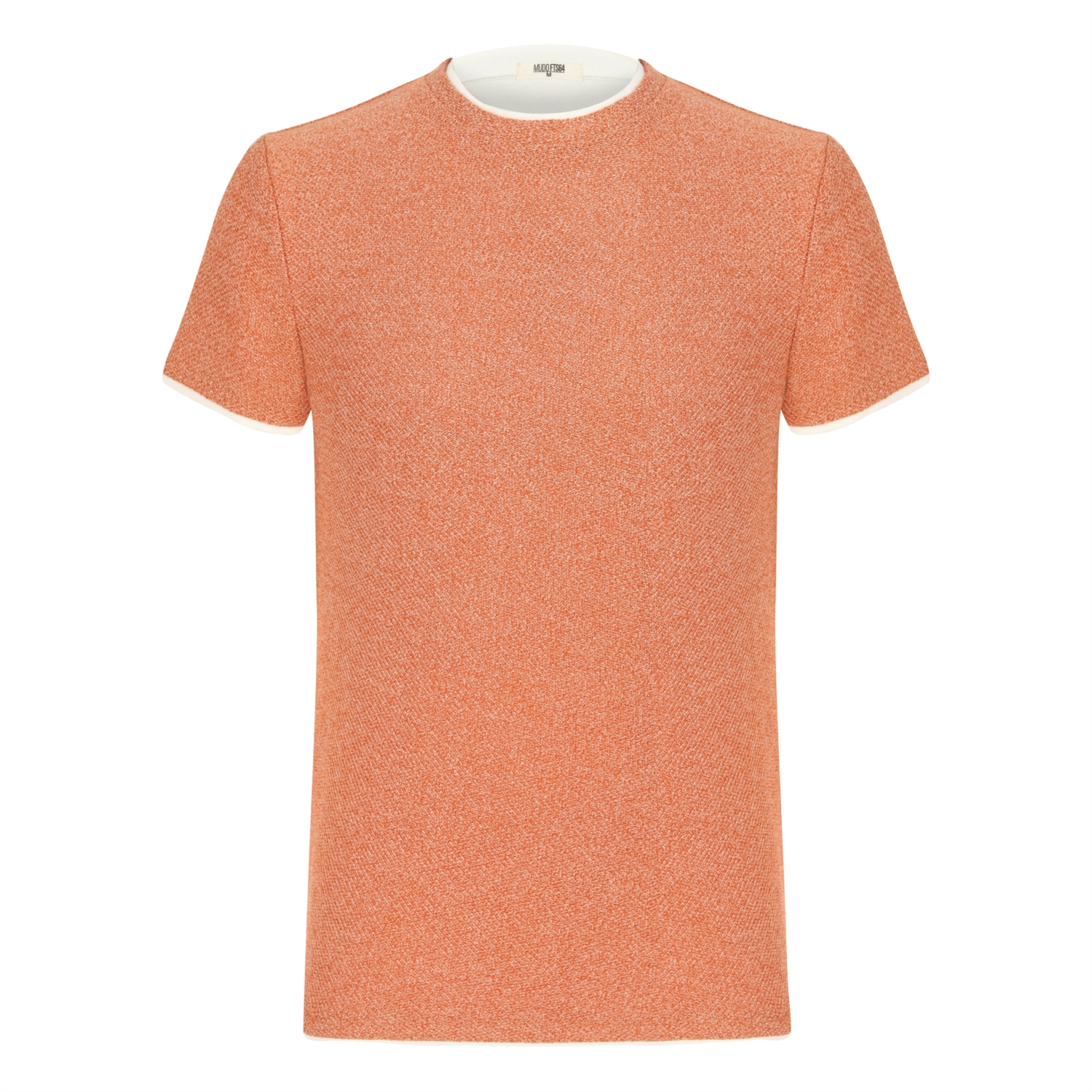 BİSİKLET YAKA ÇİFT RENKLİ KISA KOLLU KAZAK