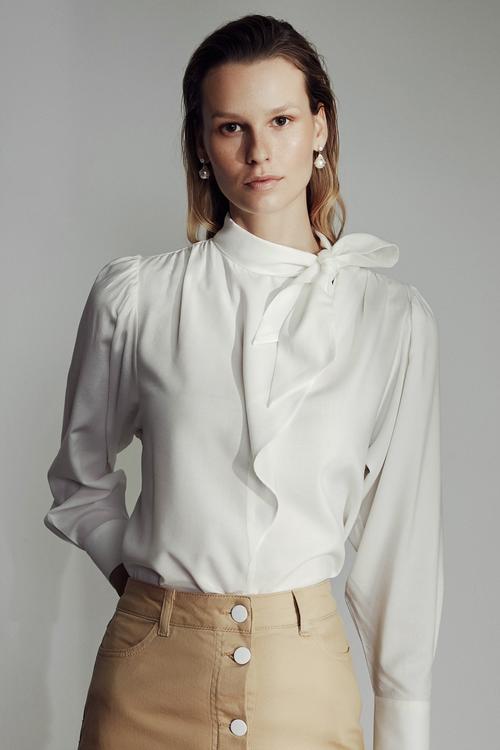  YAKA BAĞLAMALI PAMUK GÖMLEK