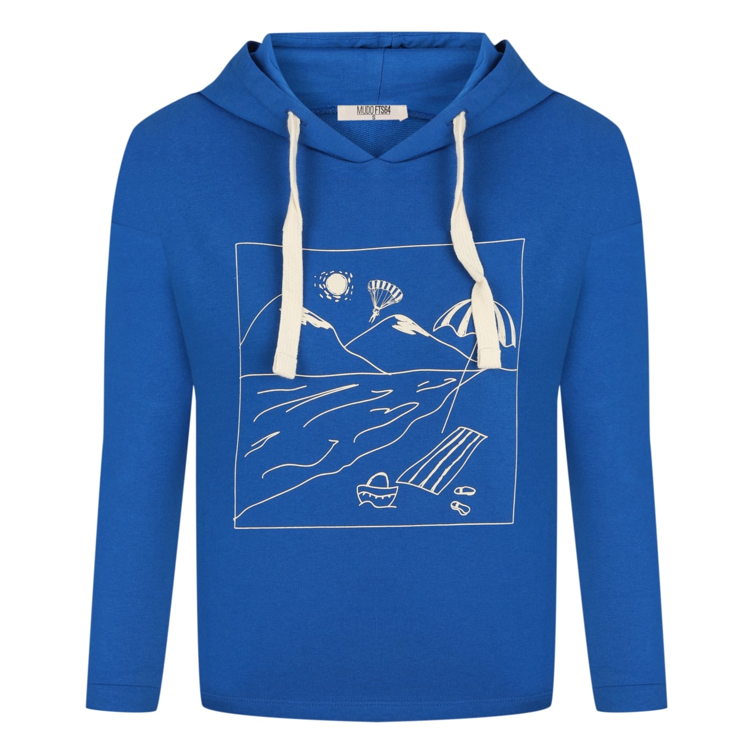 BASKILI KAPÜŞONLU SWEATSHIRT