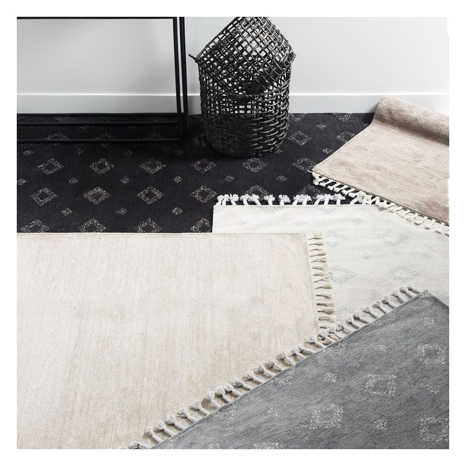 ANGELA HALI SİYAH 160X230CM