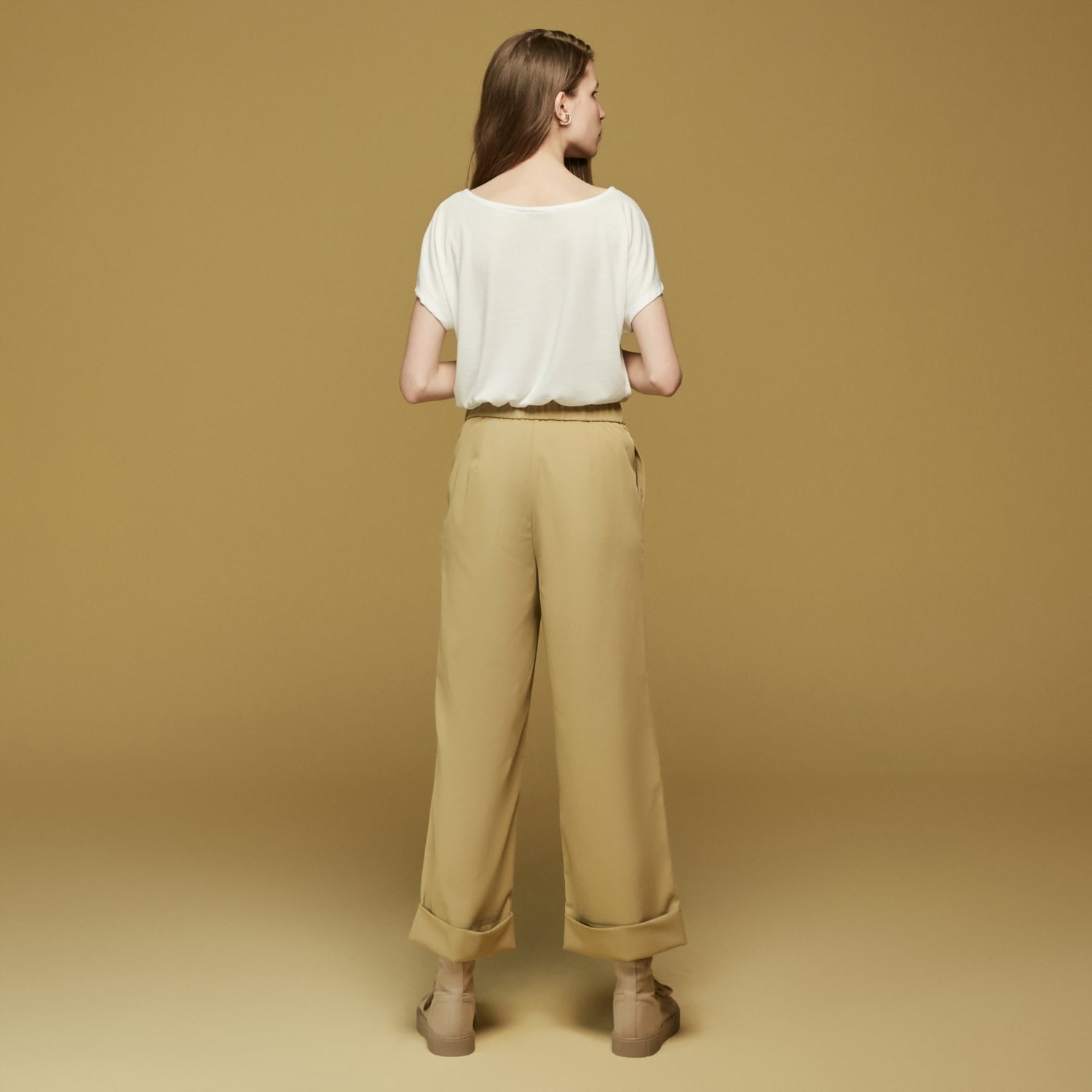 DOUBLE PAÇA CASUAL DOKUMA PANTOLON