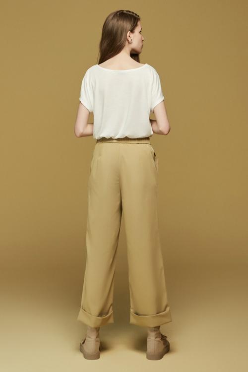  DOUBLE PAÇA CASUAL DOKUMA PANTOLON