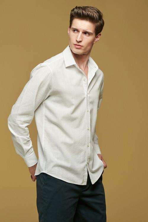  REGULAR FIT ÇİZGİLİ PAMUK GÖMLEK