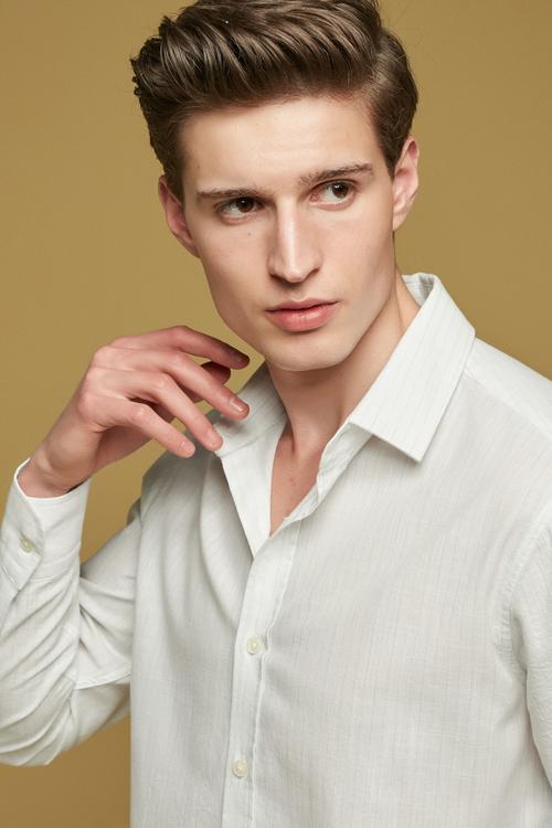  REGULAR FIT ÇİZGİLİ PAMUK GÖMLEK