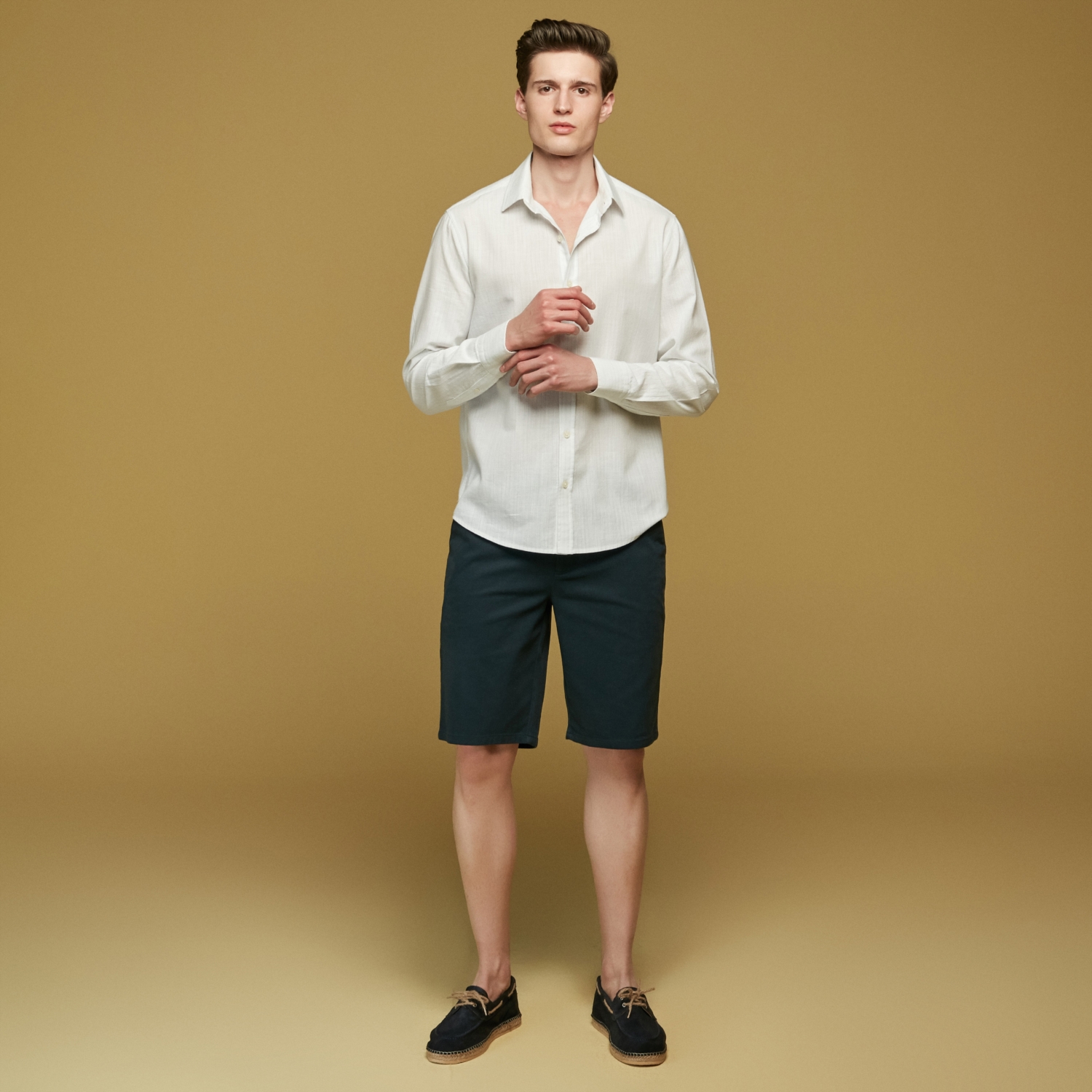 REGULAR FIT ÇİZGİLİ PAMUK GÖMLEK