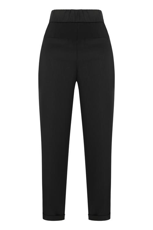  BELİ LASTİKLİ HAVUÇ KESİM PANTOLON TENCEL