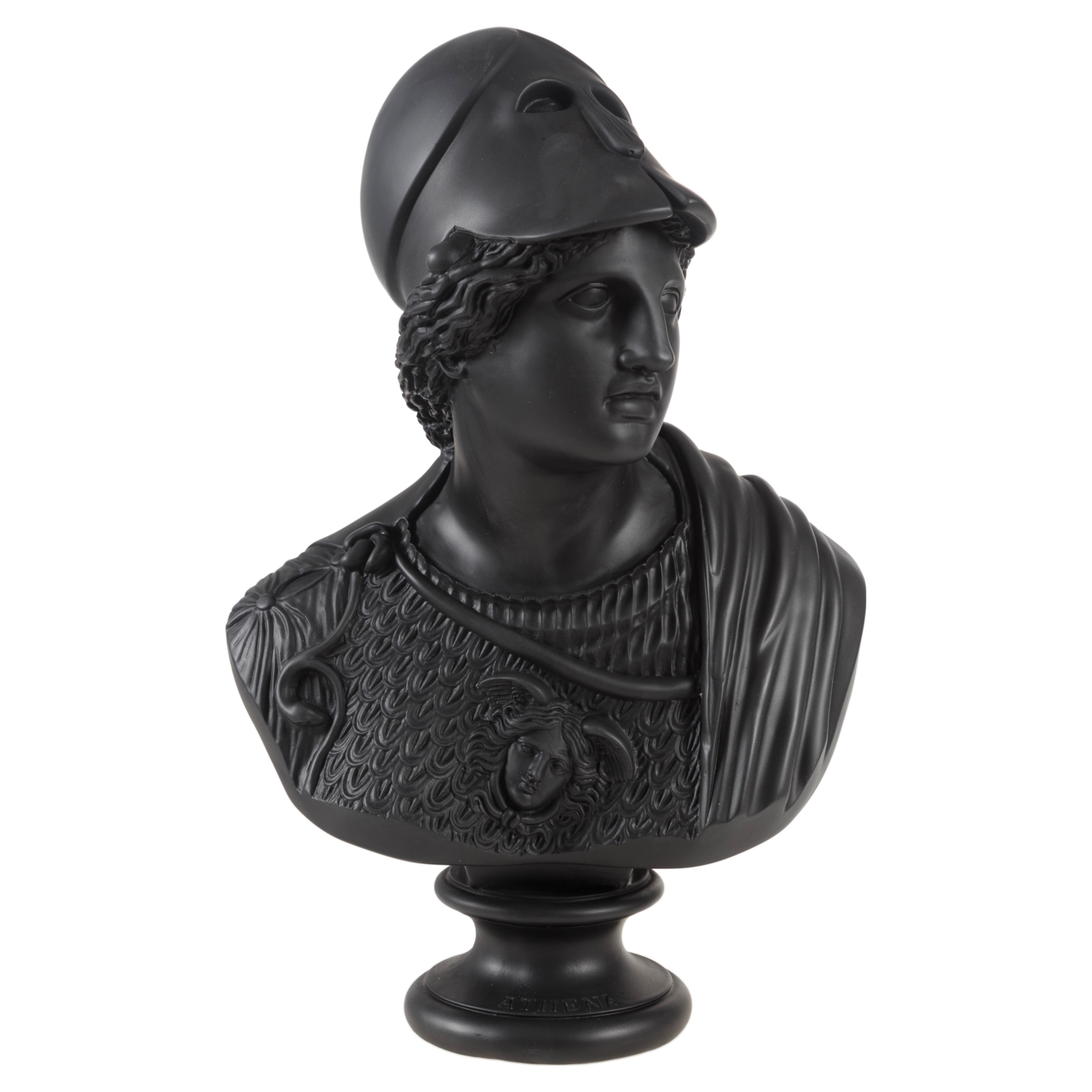 ATHENA BÜST BİBLO SİYAH 16X36X60CM