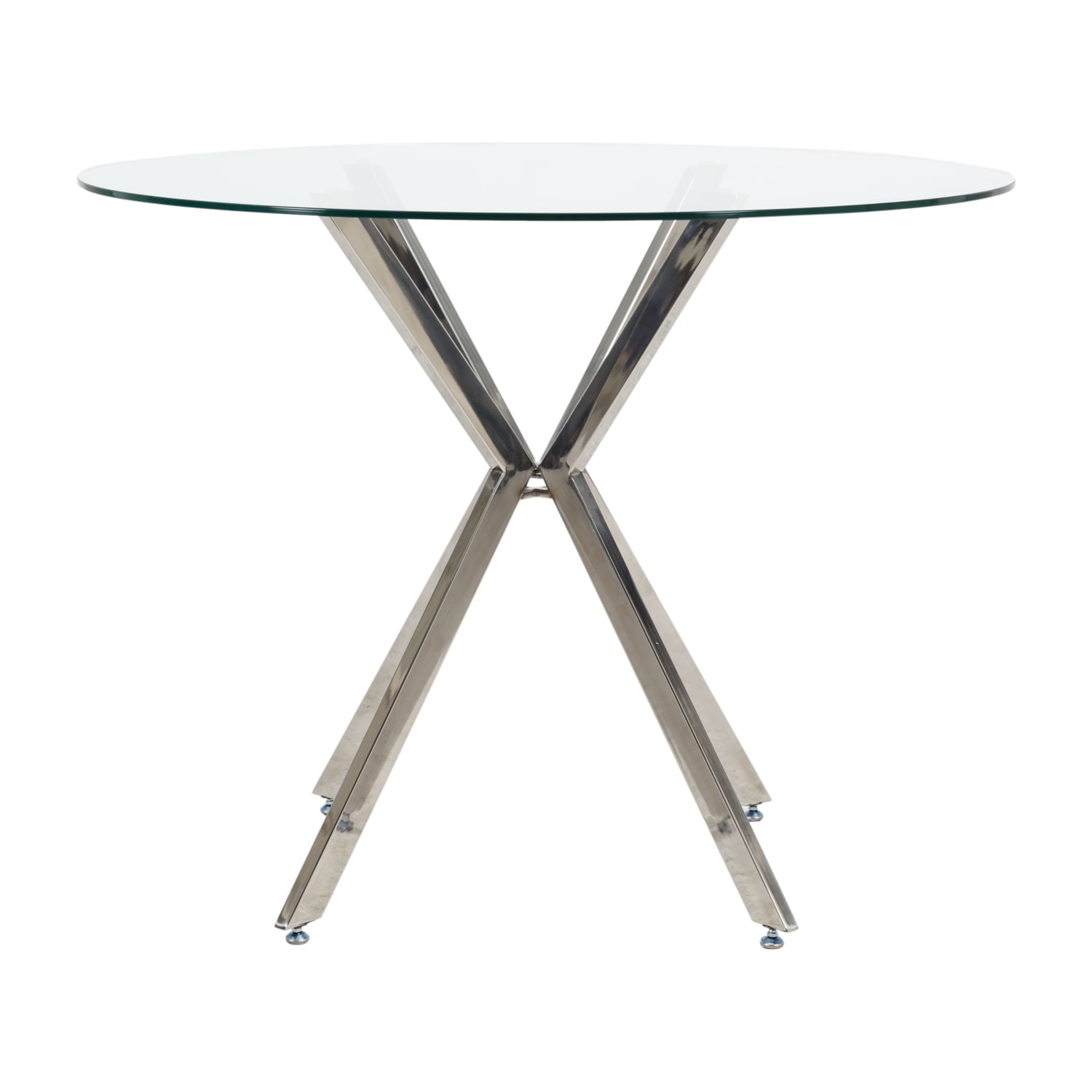 ANDY CAM YUVARLAK MUTFAK MASASI KROM