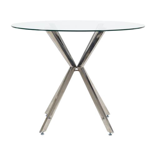  ANDY CAM YUVARLAK MUTFAK MASASI KROM