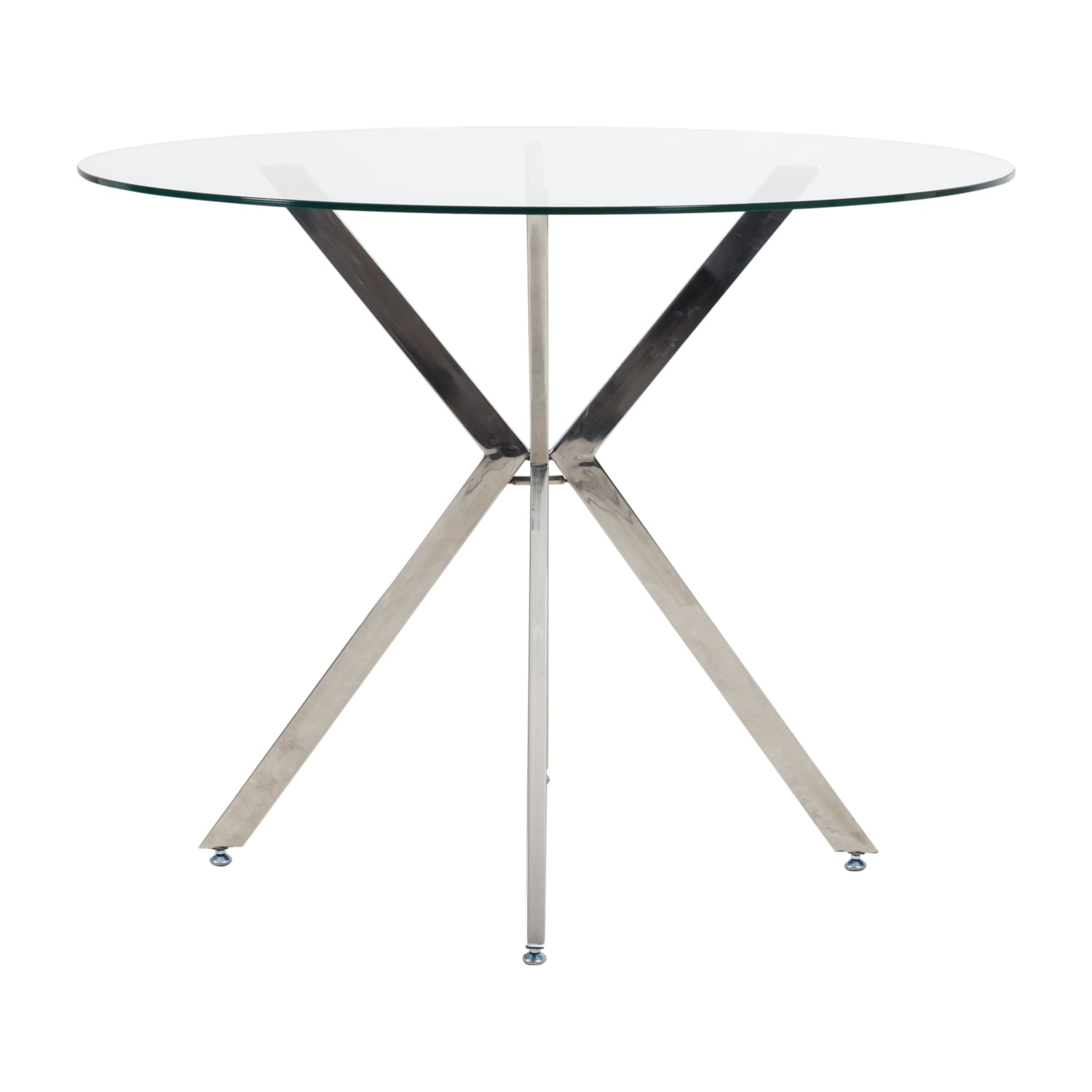 ANDY CAM YUVARLAK MUTFAK MASASI KROM