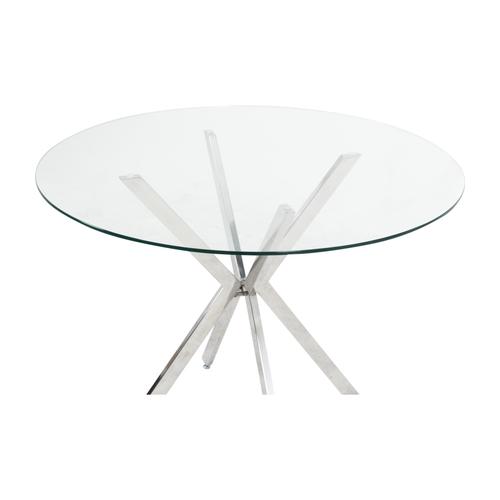  ANDY CAM YUVARLAK MUTFAK MASASI KROM