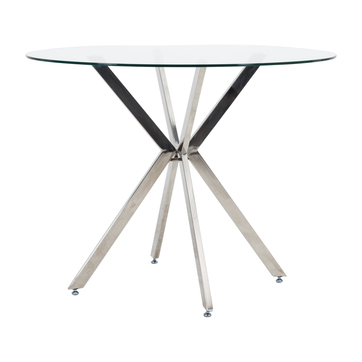 ANDY CAM YUVARLAK MUTFAK MASASI KROM