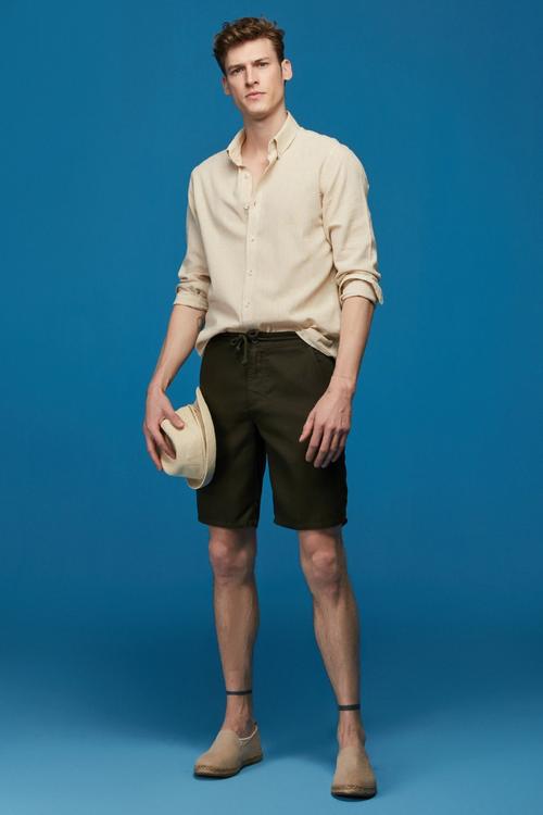  BELİ BAĞLAMALI TENSEL ŞORT