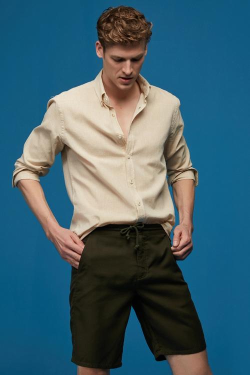  BELİ BAĞLAMALI TENSEL ŞORT