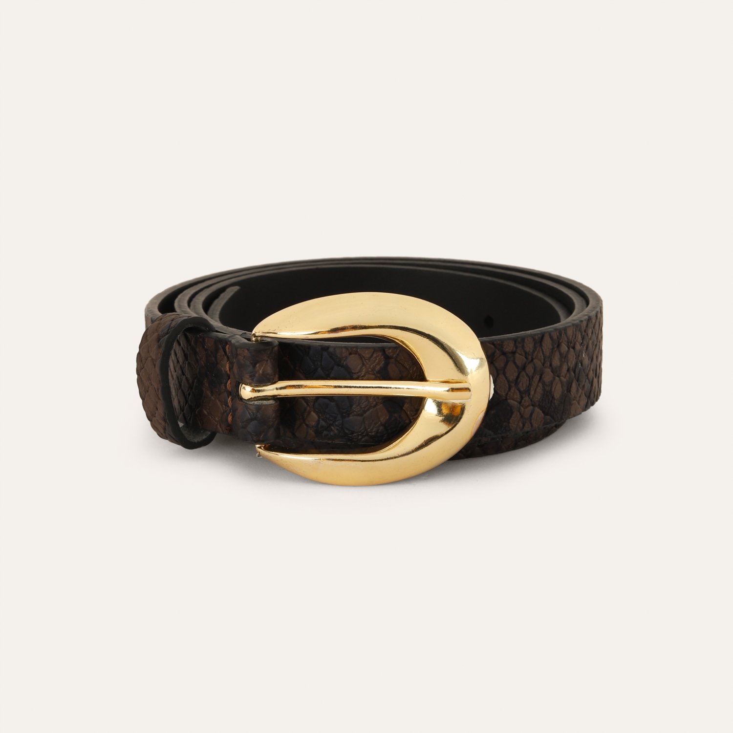 TOKALI YILAN DERİSİ DESENLİ KEMER