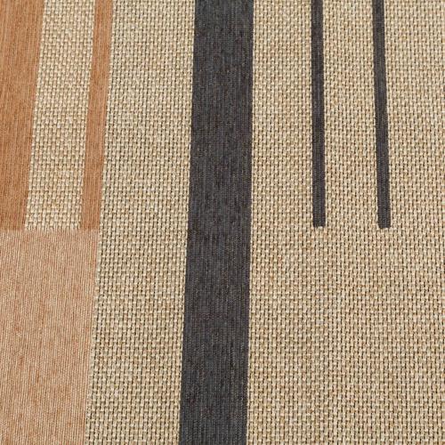  KATERINI HALI BEJ KİREMİT RENK ÇİZGİLİ 160X230CM